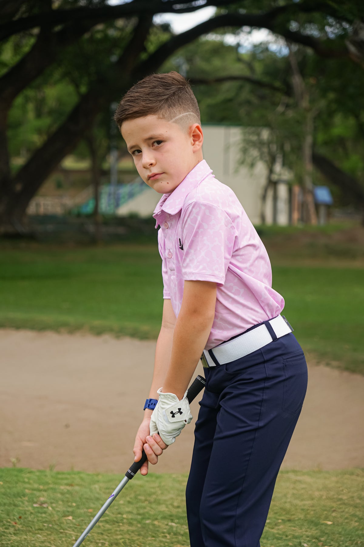 Eagle Pink Golf Polo